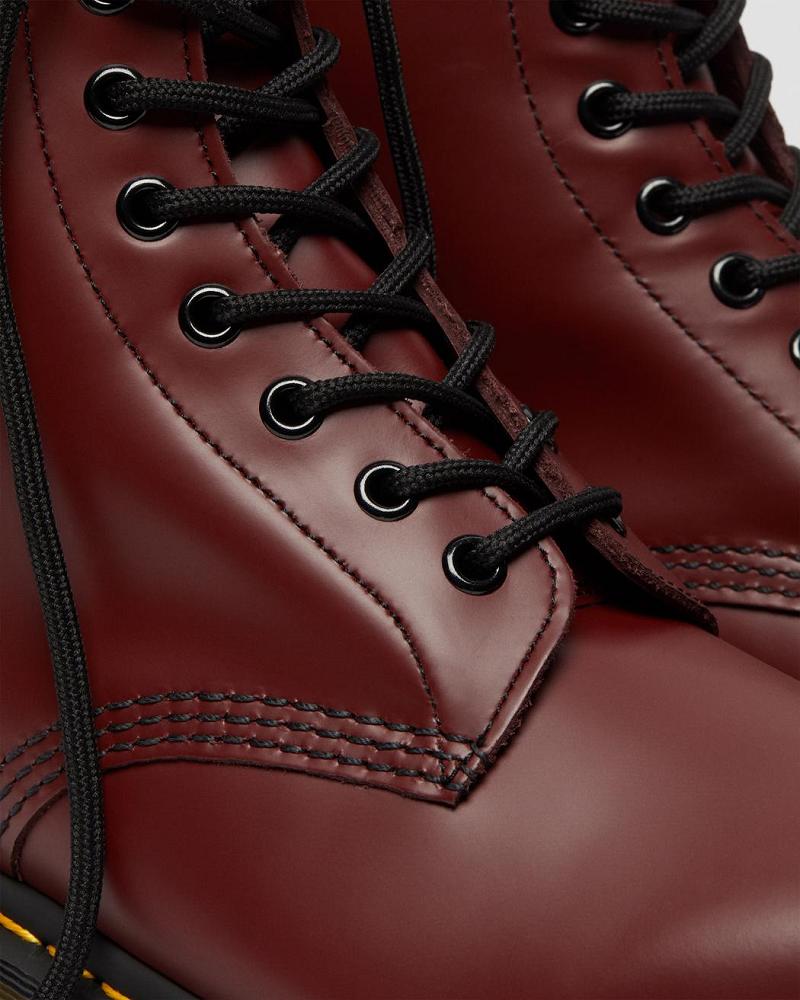 Dr Martens 1460 Smooth Læder Snørestøvler Dame Lyserød Rød | DK 206GSO